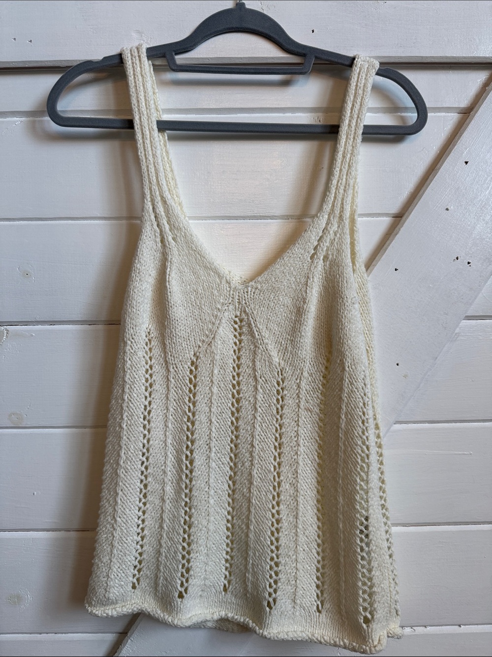 Abercrombie & Fitch Cream Knit Tank Top